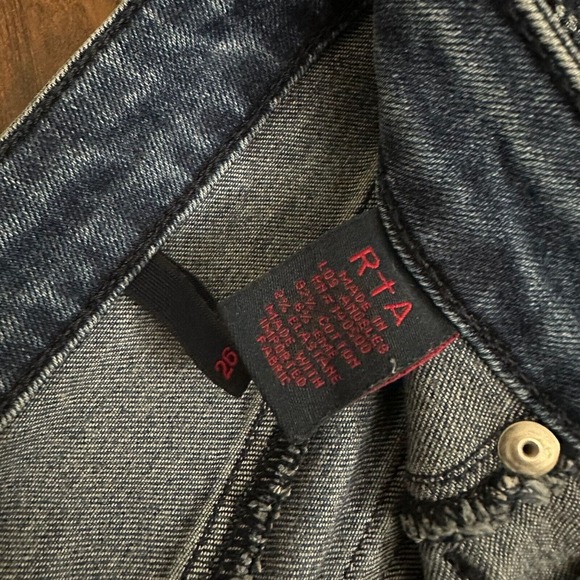 RTA Road to Awe The Jagger Frayed Zip Skinny Jeans *ALTERED* - Picture 10 of 14